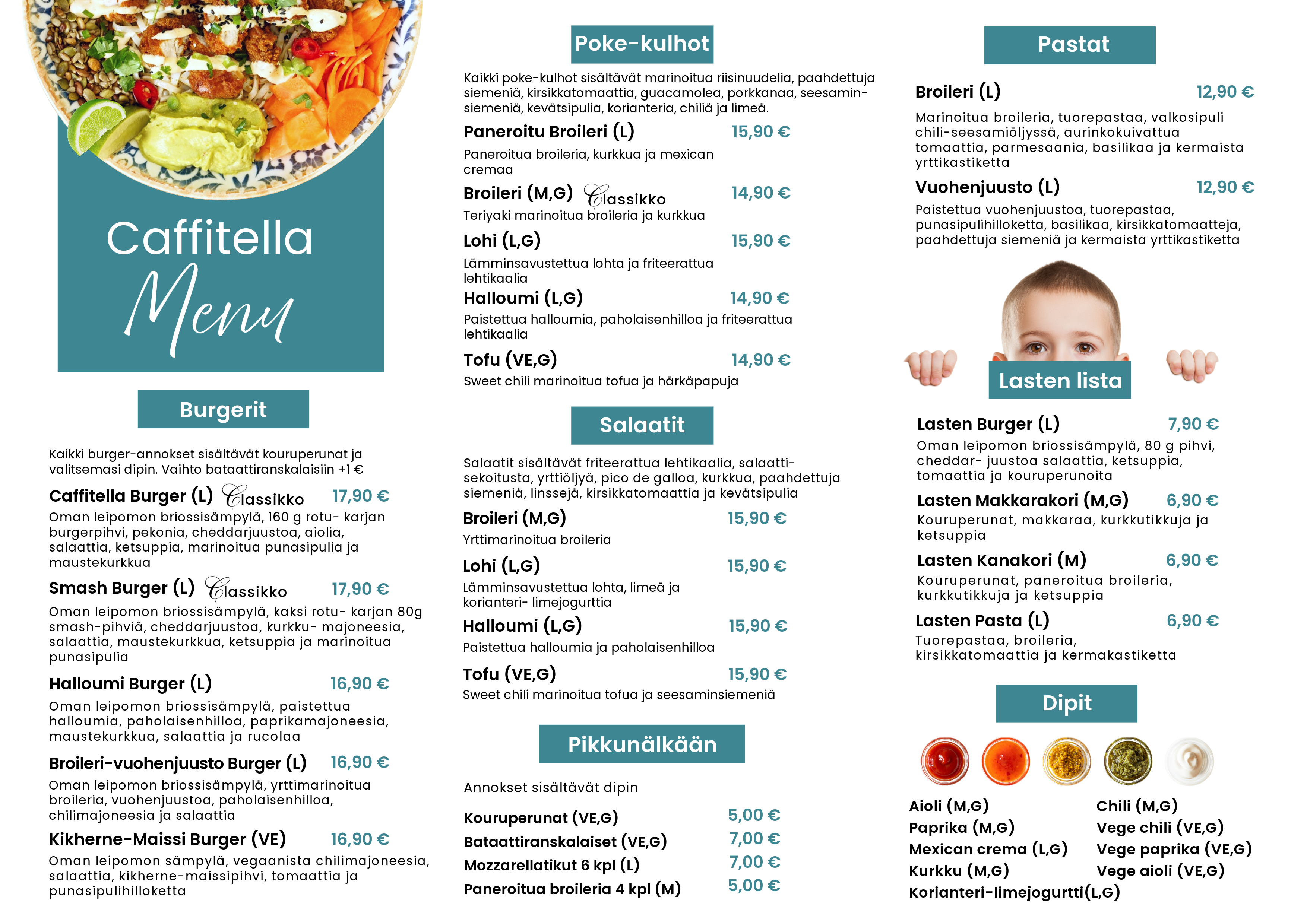 Caffitella Ratina menu